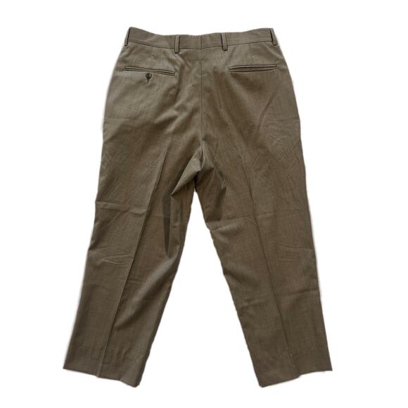 Jos A Bank 36 Short Taupe Wool Dress Pants 28” Inseam - Picture 2 of 9